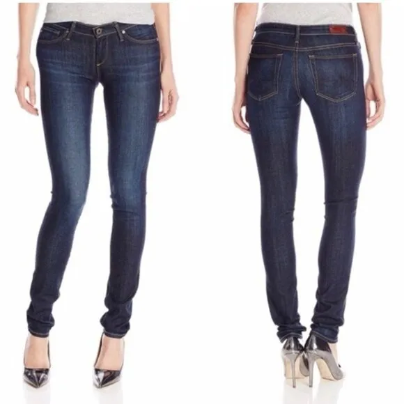 AG Adriano Goldschmied The Aubrey Skinny Straight Jeans Crest Blue Size 31R