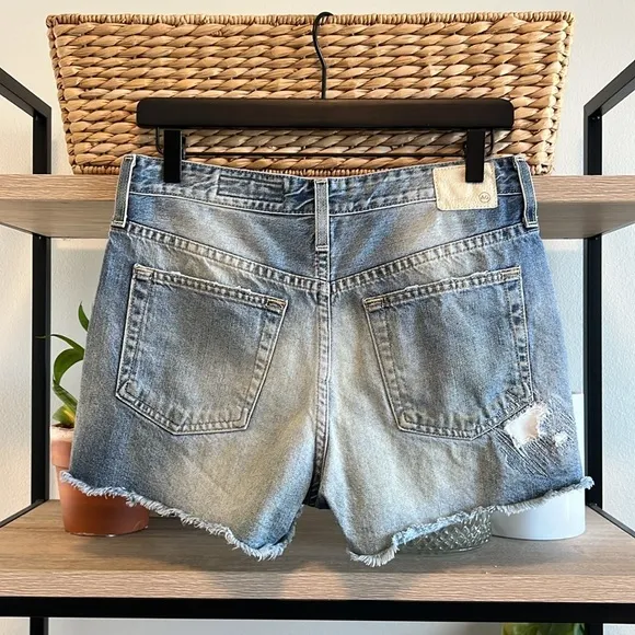 AG Adriano Goldschmied The Sadie High-Rise Short Faded Fray Vintage Wash, 28