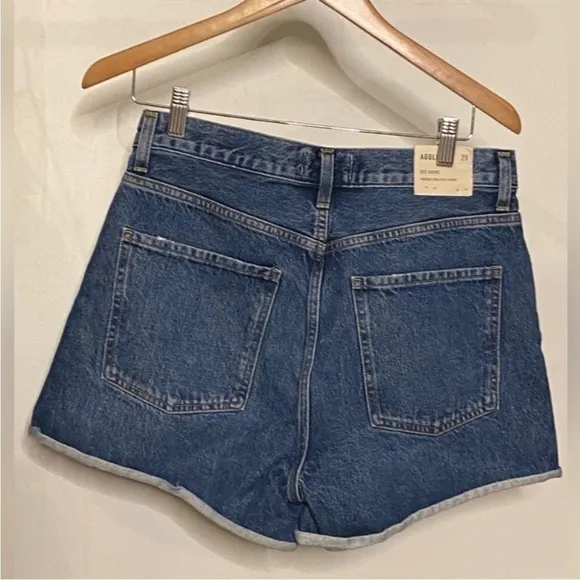 AGOLDE Dee Vintage High Rise Rolled Hem Short in Enamour