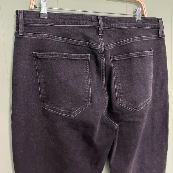 AGOLDE Riley High Rise Straight Crop Black Denim Jean Panoramic Women's …