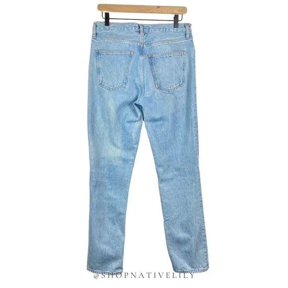 Agolde Women's Lyle Low Rise Slim Organic Cotton Denim Jeans Sz 28, Switch Blue