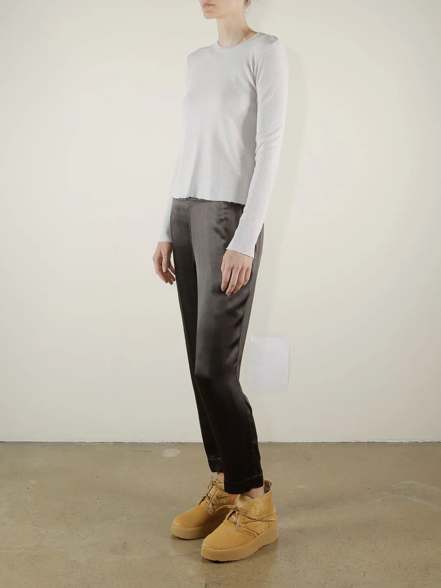 Ainsley Pant in Vintage Satin - Espresso