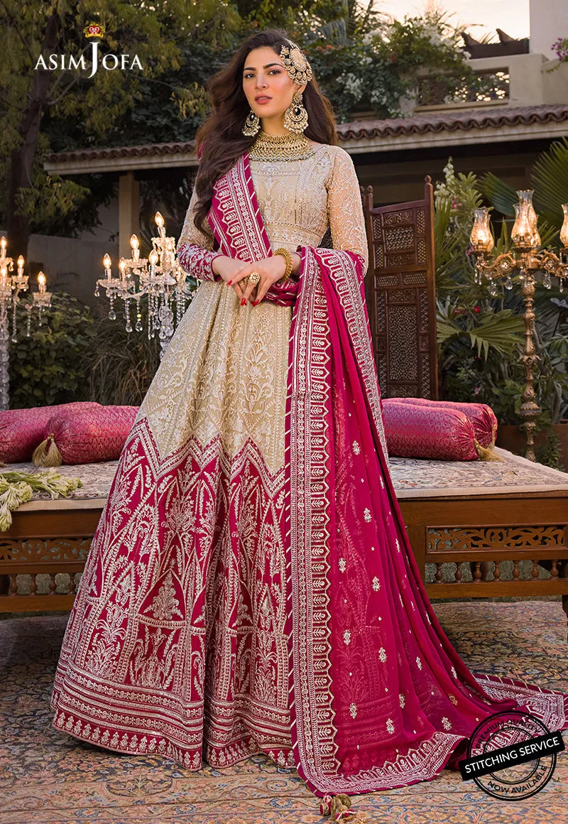 AJBN-05 | Asim Jofa  Baad-e-Naubahar Wedding Collection 2022 | Embroidered Net Suits
