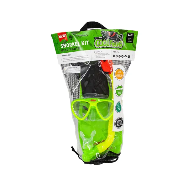 Akona - Junior Snorkel/Mask/Fins Kit - Cool Frog SALE