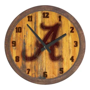 Alabama Crimson Tide: Branded "Faux" Barrel Top Wall Clock