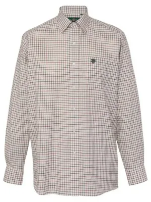 ALAN PAINE Ilkley Mens Country Check Shooting Shirt - Red