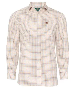ALAN PAINE Ilkley Shooting Shirt - Kids Country Check - Country Brown