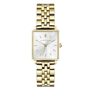 Alfred Sung Harmony Sunray Silver dial Gold Stainless Steel Bracelet Ladies watch