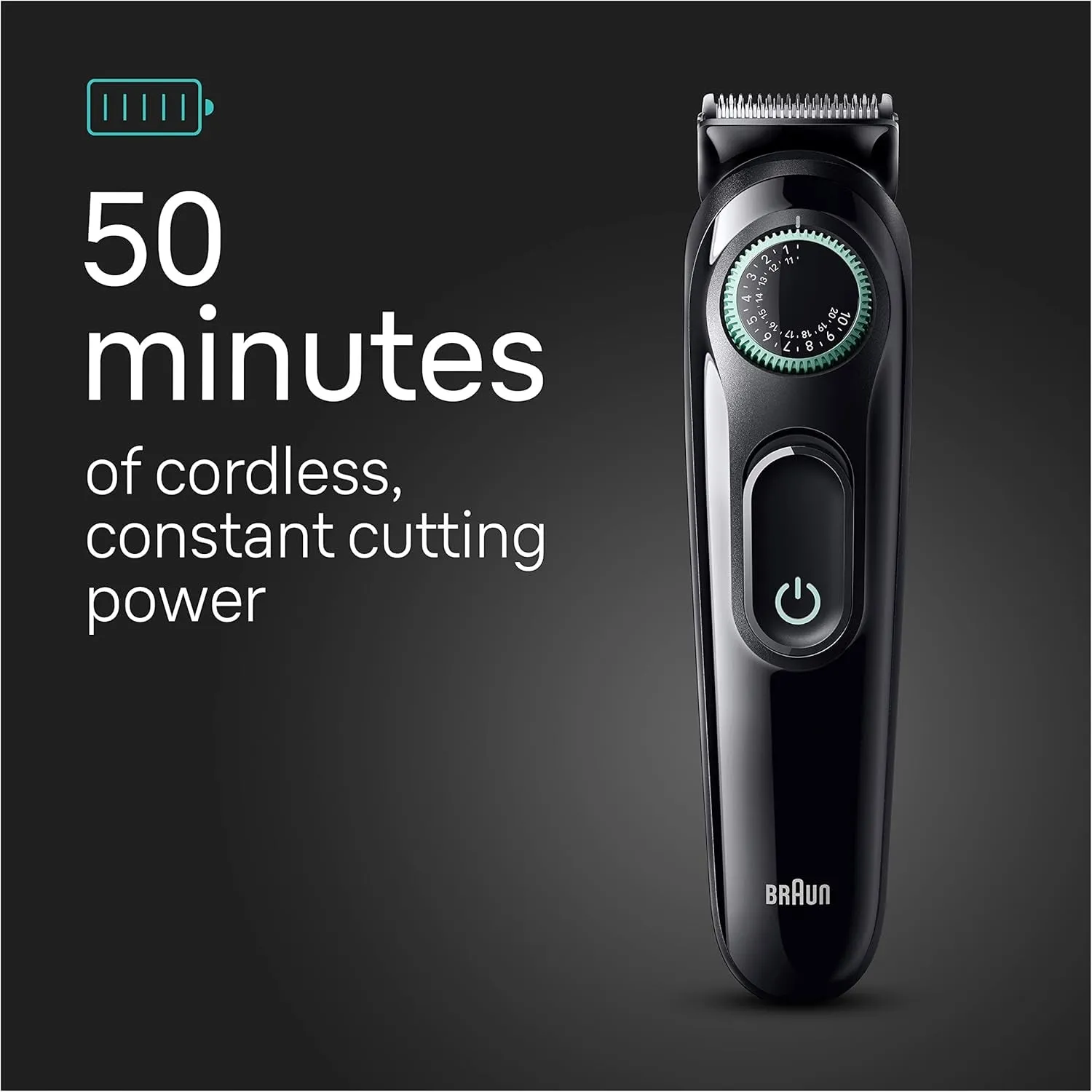 All-In-One Style Kit Series 3 3430, 3-In-1 Trimmer for Men with Beard Trimmer, Ear & Nose Trimmer, Hair Clippers, Ultra-Sharp Blade, 20 Length Settings, Washable