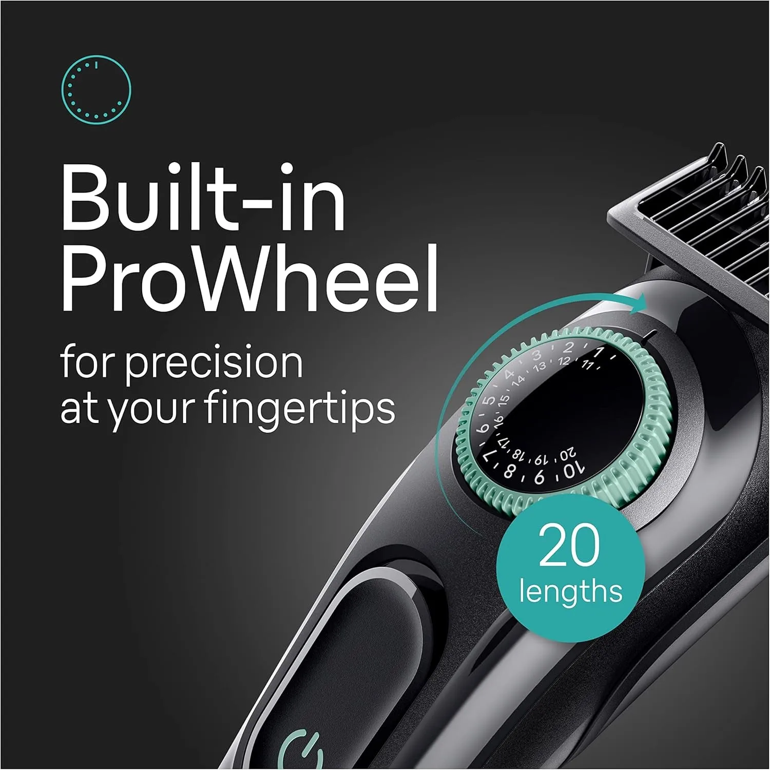 All-In-One Style Kit Series 3 3430, 3-In-1 Trimmer for Men with Beard Trimmer, Ear & Nose Trimmer, Hair Clippers, Ultra-Sharp Blade, 20 Length Settings, Washable