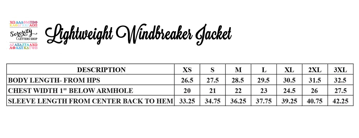 Alpha Epsilon Phi Lightweight Windbreaker Jacket