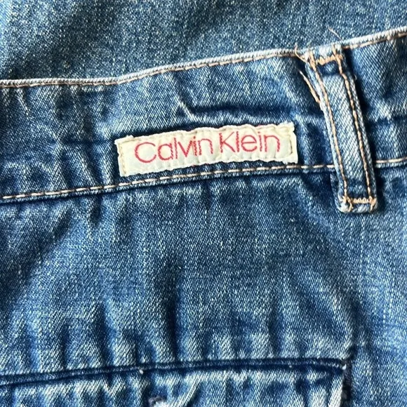 Amazing Vintage 80’s Calvin Klein Midi Denim | Jean Skirt Size 12