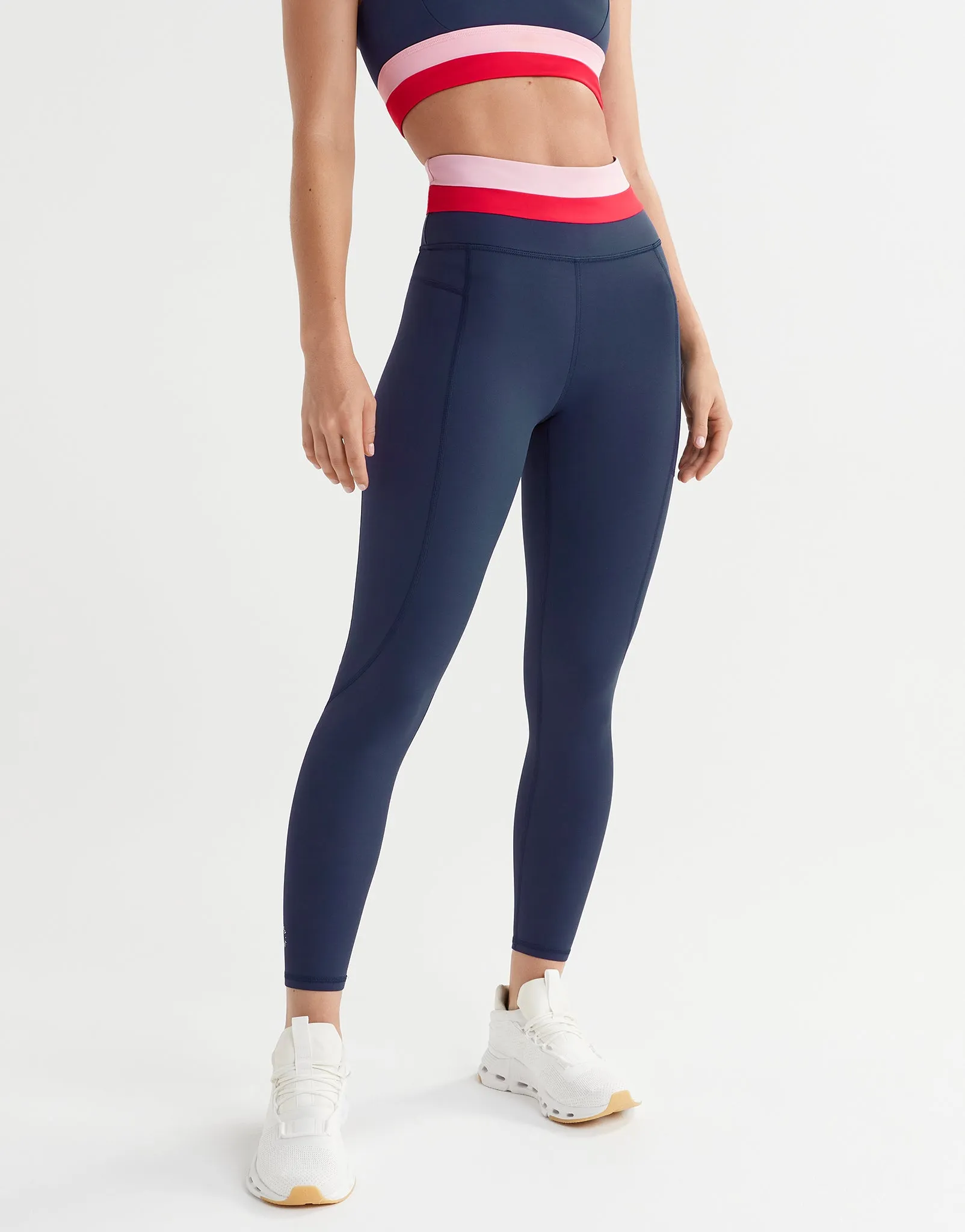 Amelia Legging - Blue Depth, Racing Red & Berry Cream