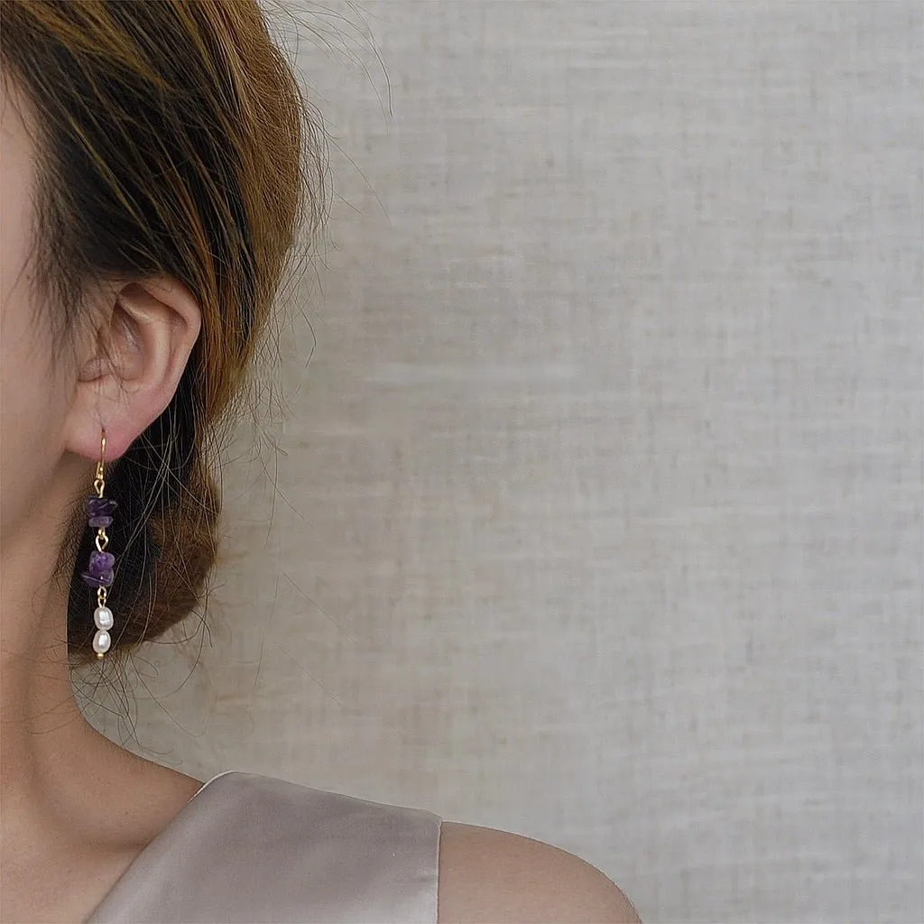 Amethyst Earrings - Rosemary