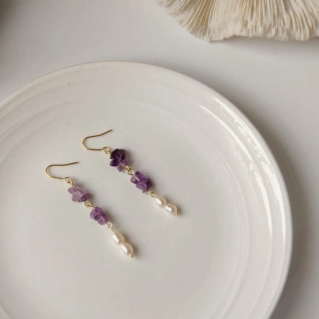 Amethyst Earrings - Rosemary