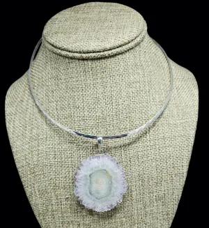 Amethyst Geode Sterling Silver Pendant