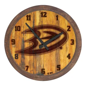 Anaheim Ducks: Branded "Faux" Barrel Top Wall Clock