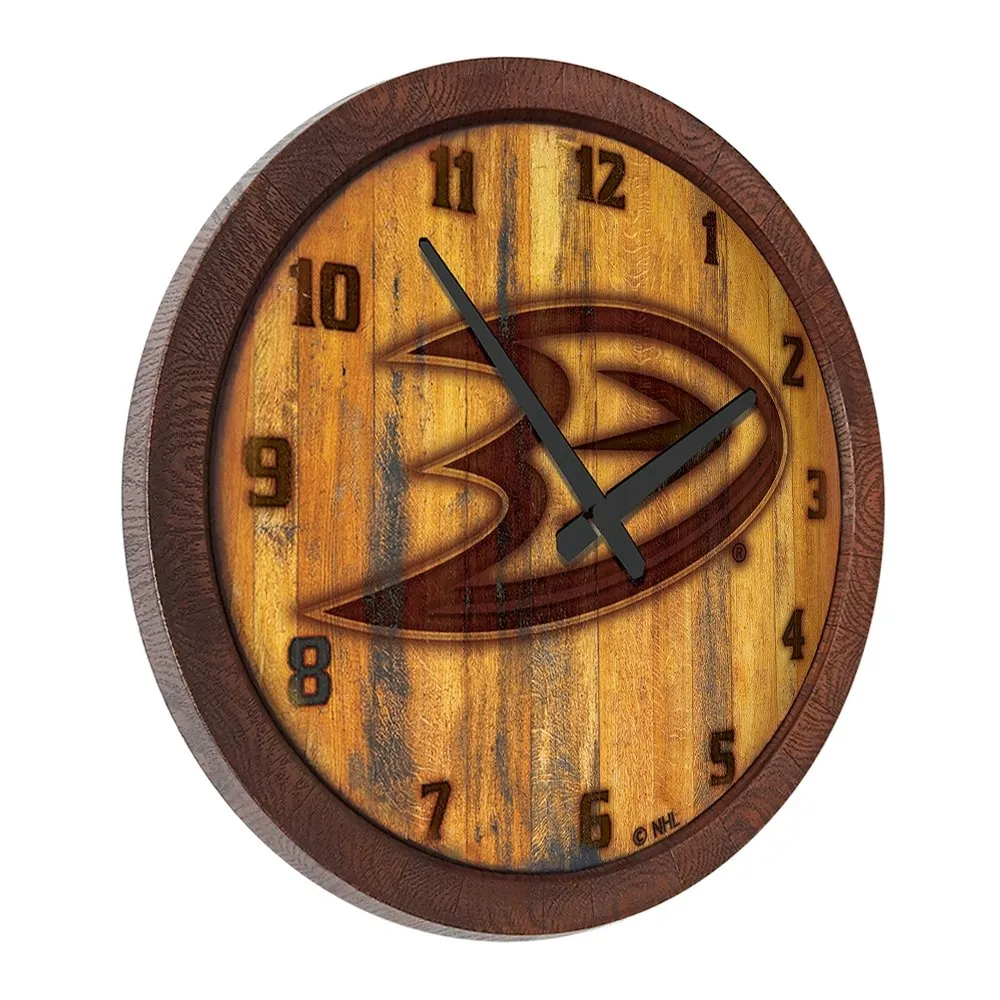 Anaheim Ducks: Branded "Faux" Barrel Top Wall Clock