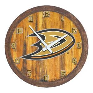 Anaheim Ducks: "Faux" Barrel Top Wall Clock