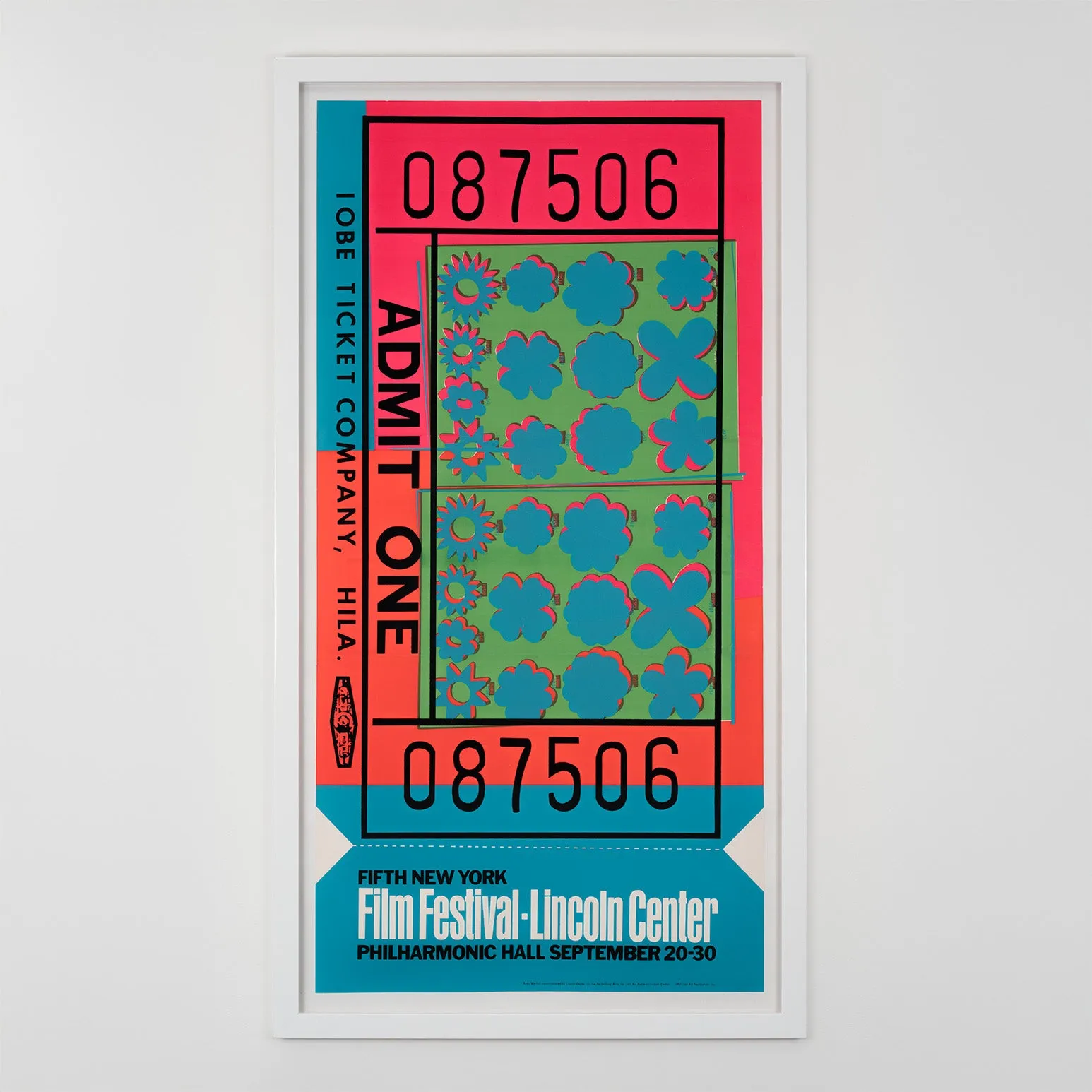 ANDY WARHOL "LINCOLN CENTER TICKET" 1967