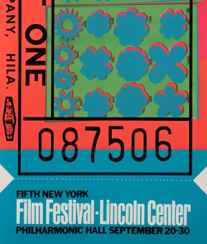 ANDY WARHOL "LINCOLN CENTER TICKET" 1967