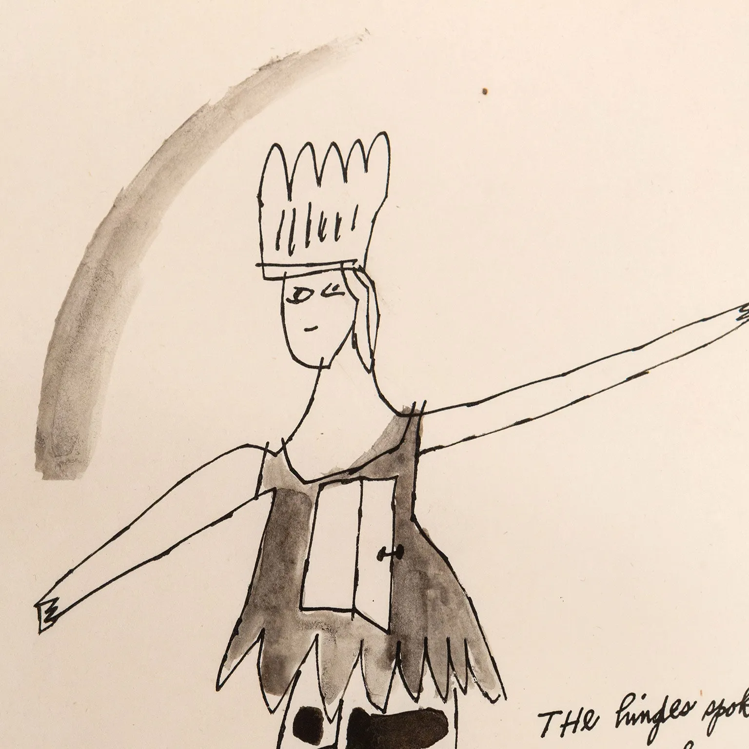ANDY WARHOL "OFF TO TOWN" DRAWING, 1956