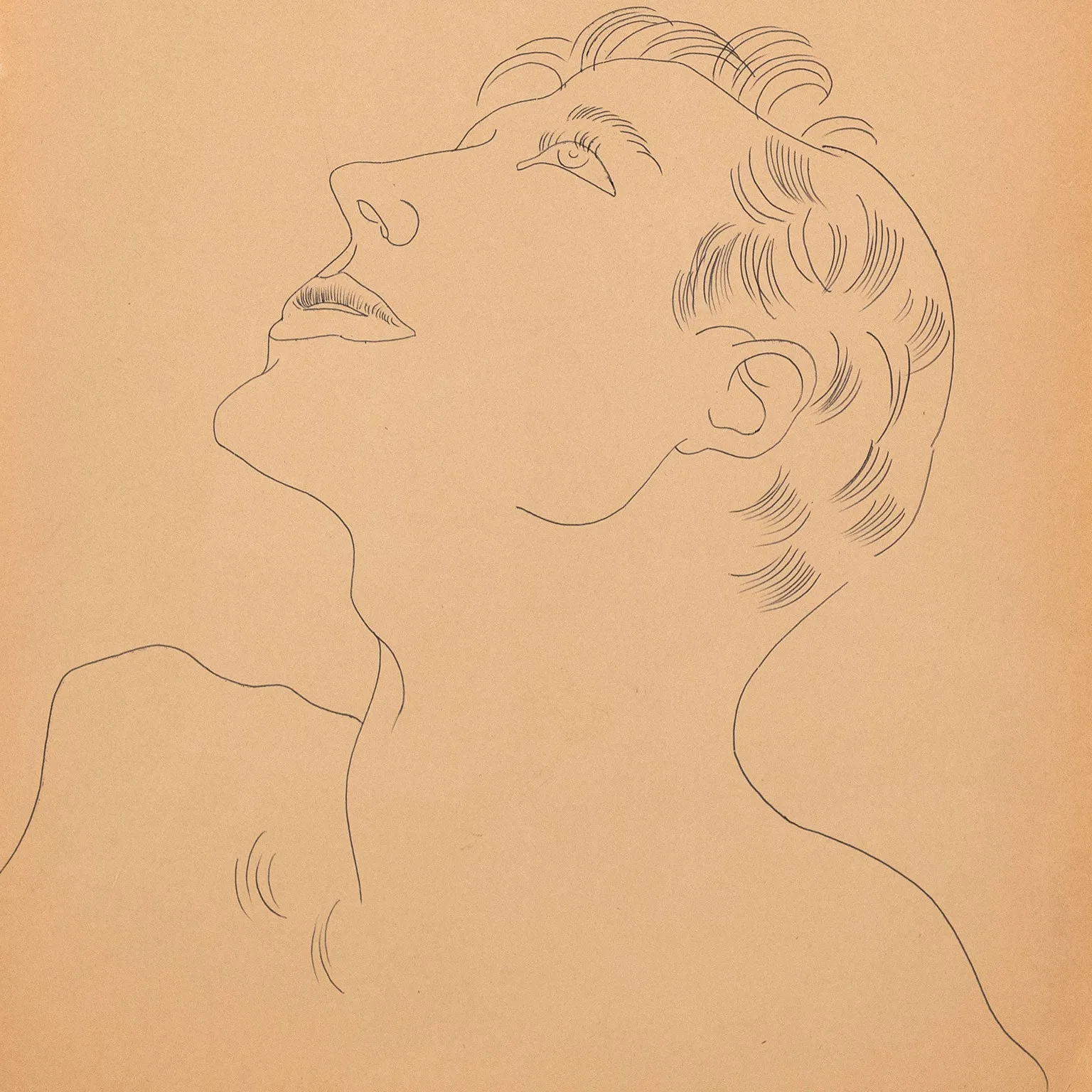 ANDY WARHOL "STAR GAZING" DRAWING, 1955