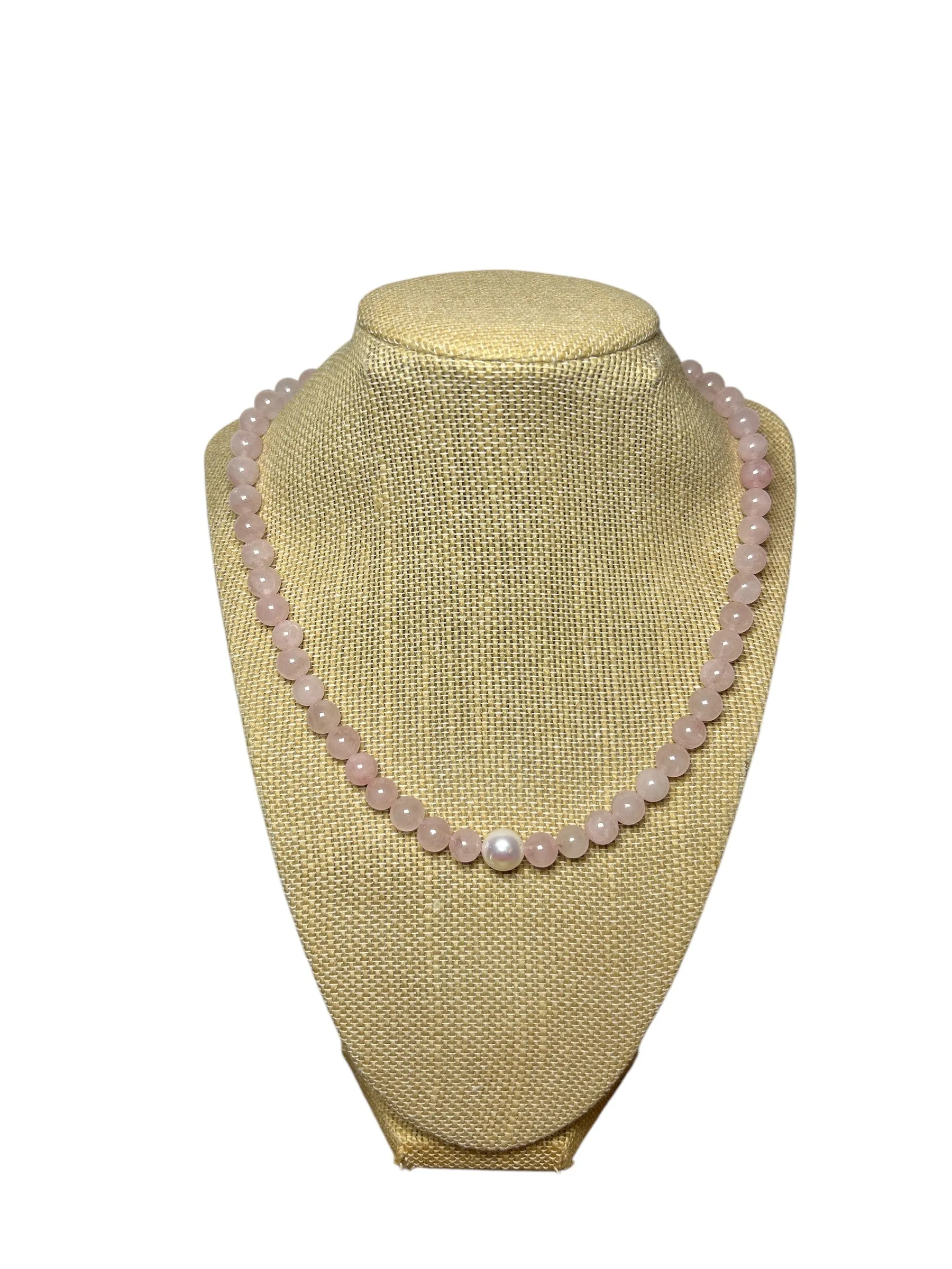 Aphrodite: Rose Quartz Freshwater Pearl