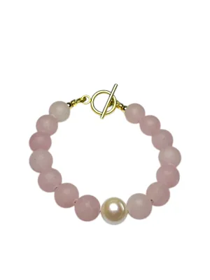 Aphrodite: Rose Quartz Freshwater Pearl
