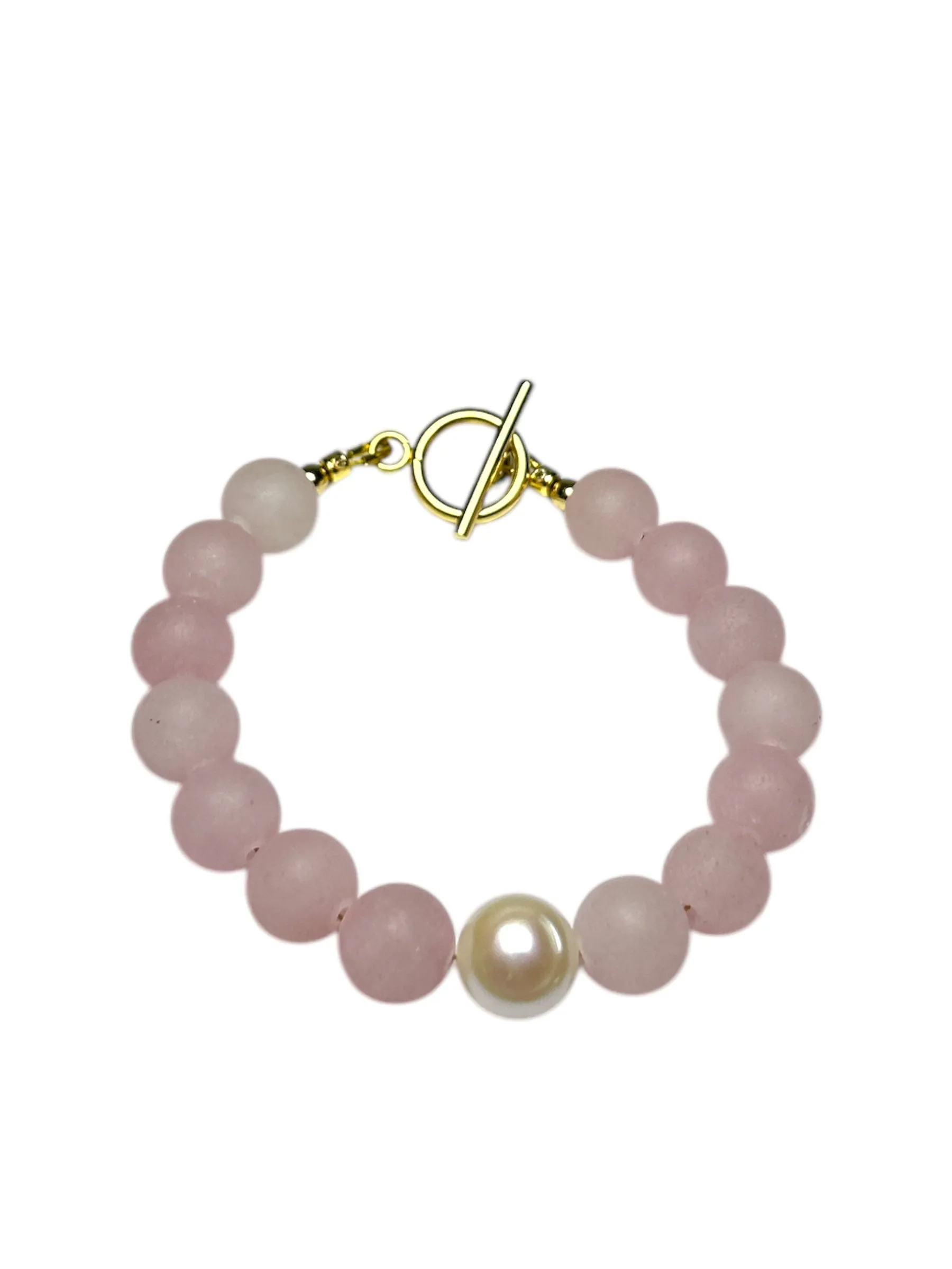Aphrodite: Rose Quartz Freshwater Pearl