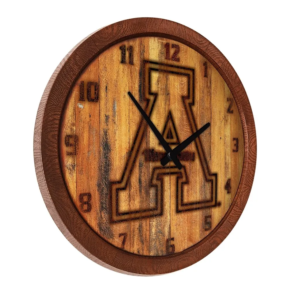 Appalachian State Mountaineers: Branded "Faux" Barrel Top Wall Clock