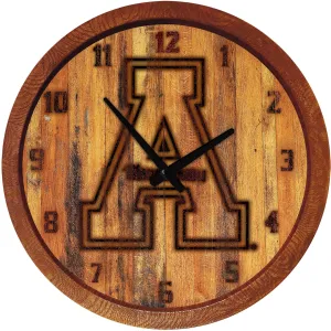Appalachian State Mountaineers: Branded "Faux" Barrel Top Wall Clock