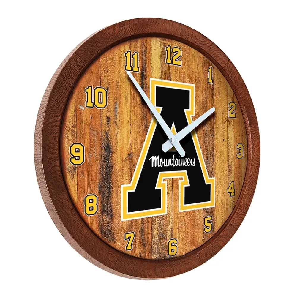 Appalachian State Mountaineers: "Faux" Barrel Top Wall Clock