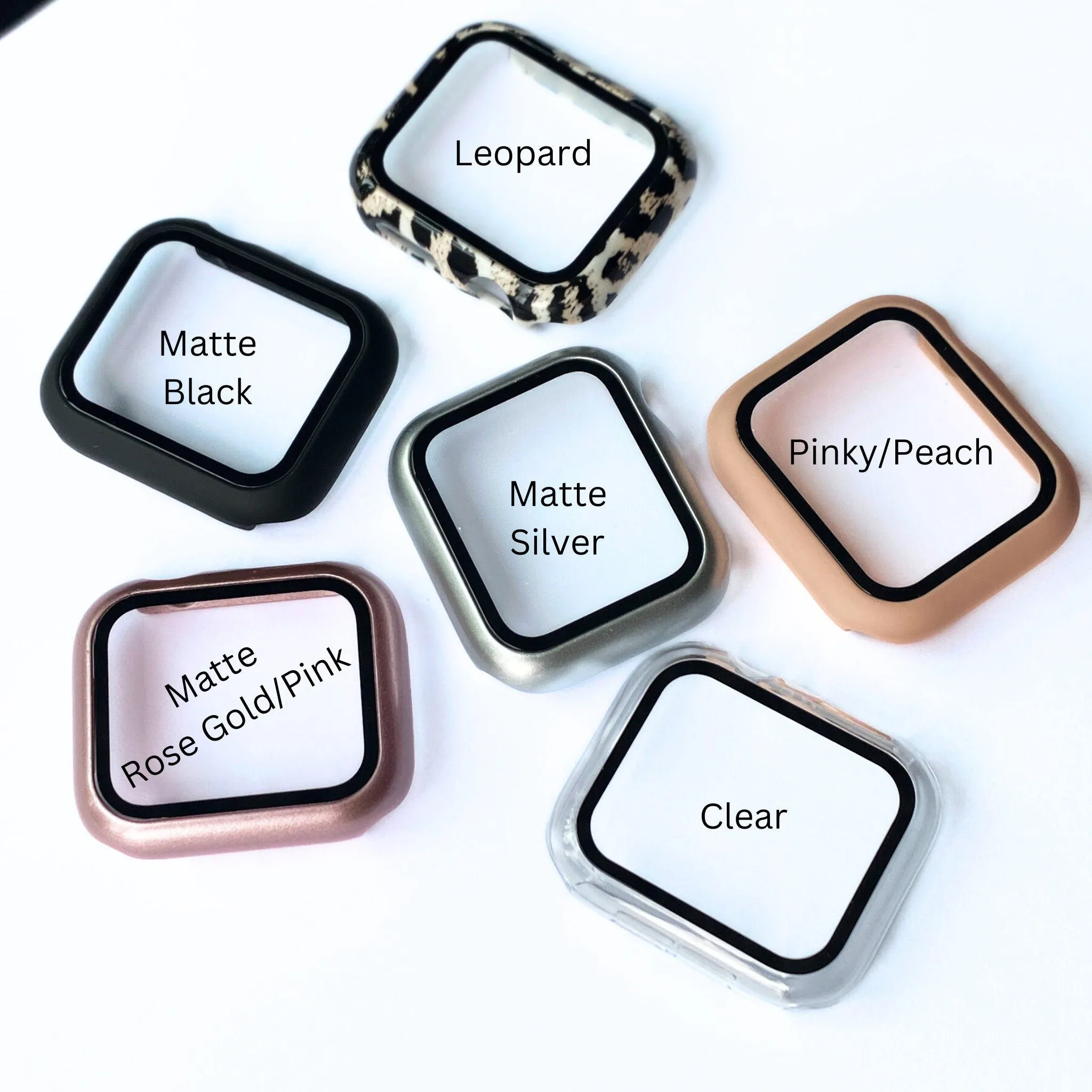 Apple Watch Face Guards, 38/40/41mm, Series 1/2/3/4/5/6/SE/7/8, Scratch Resistant Cover