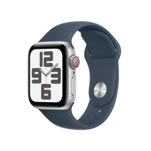 Apple Watch SE GPS   Cellular 40mm Silver Aluminium Case with Storm Blue Sport Band - S/M (130-180)