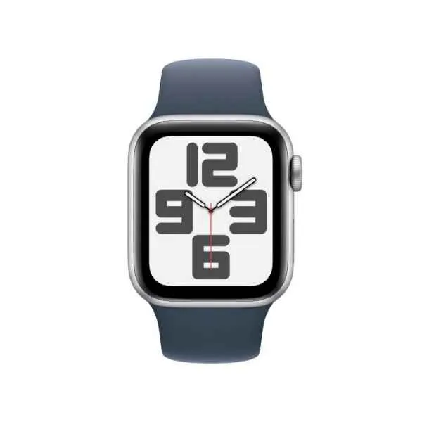 Apple Watch SE GPS   Cellular 40mm Silver Aluminium Case with Storm Blue Sport Band - S/M (130-180)