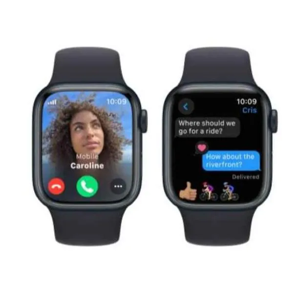 Apple Watch Series 9 GPS 45mm Midnight Aluminium Case with Midnight Sport Band - M/L
