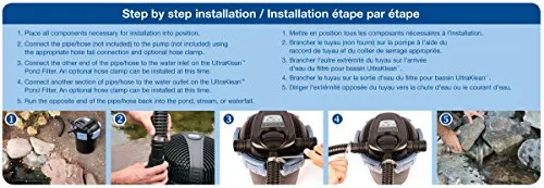 Aquascape 95053 UltraKlean 2000 Gallon Biological Pressure Filter with 14 Watt UV Clarifier Sterilizer for Pond Water Feature, 2,700 GPH