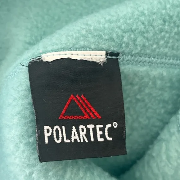 Arc’teryx women’s blue green Polartec pull over knit sweater fleece size small