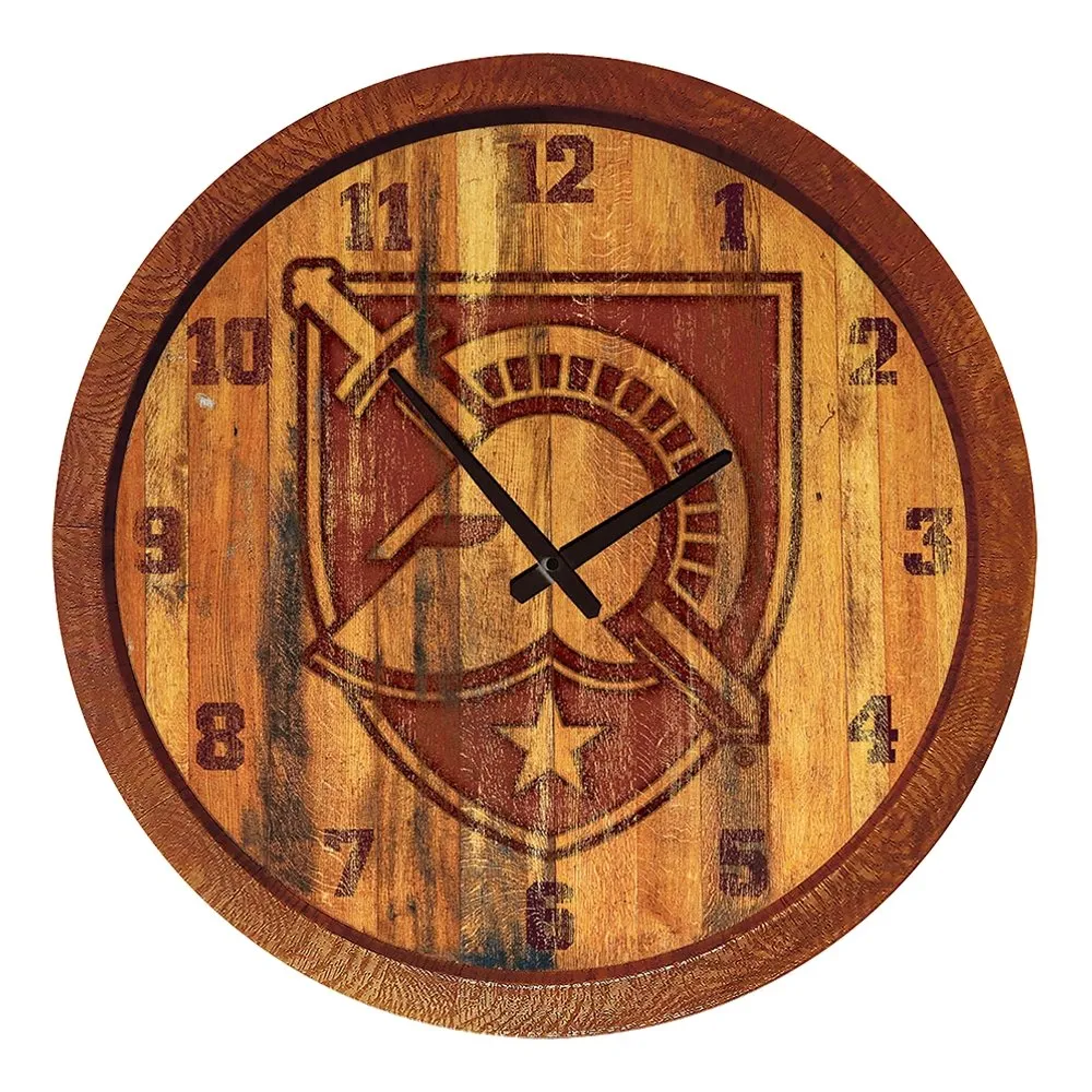 Army Black Knights: Athena's Helmet - Branded "Faux" Barrel Top Wall Clock