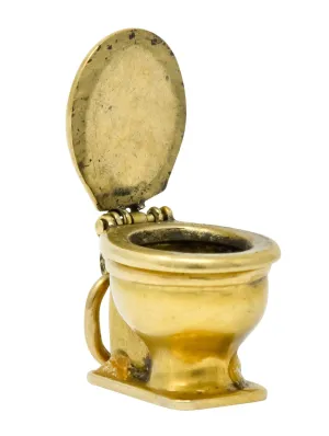 Art Nouveau 14 Karat Gold Articulated Toilet Charm