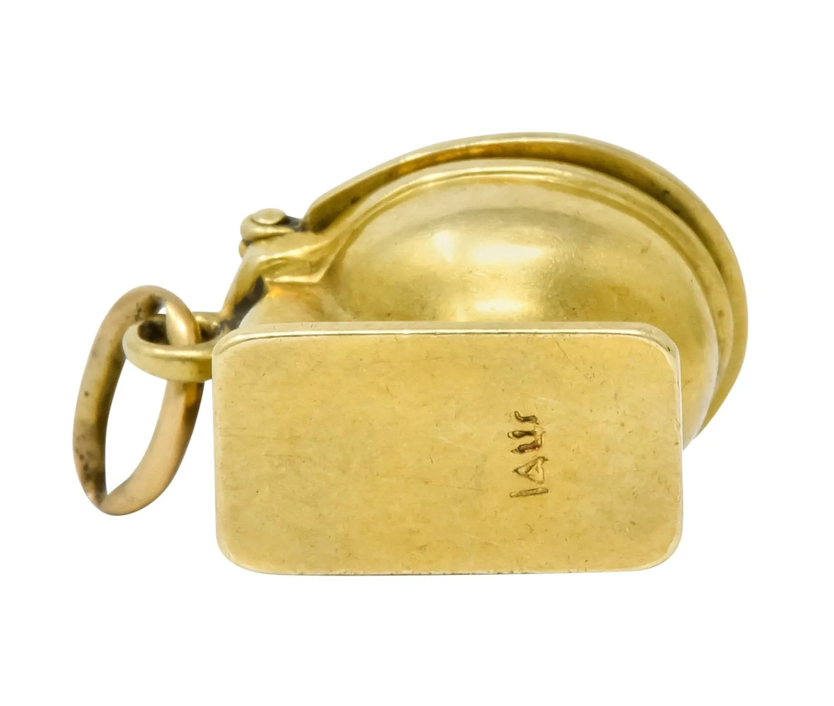 Art Nouveau 14 Karat Gold Articulated Toilet Charm