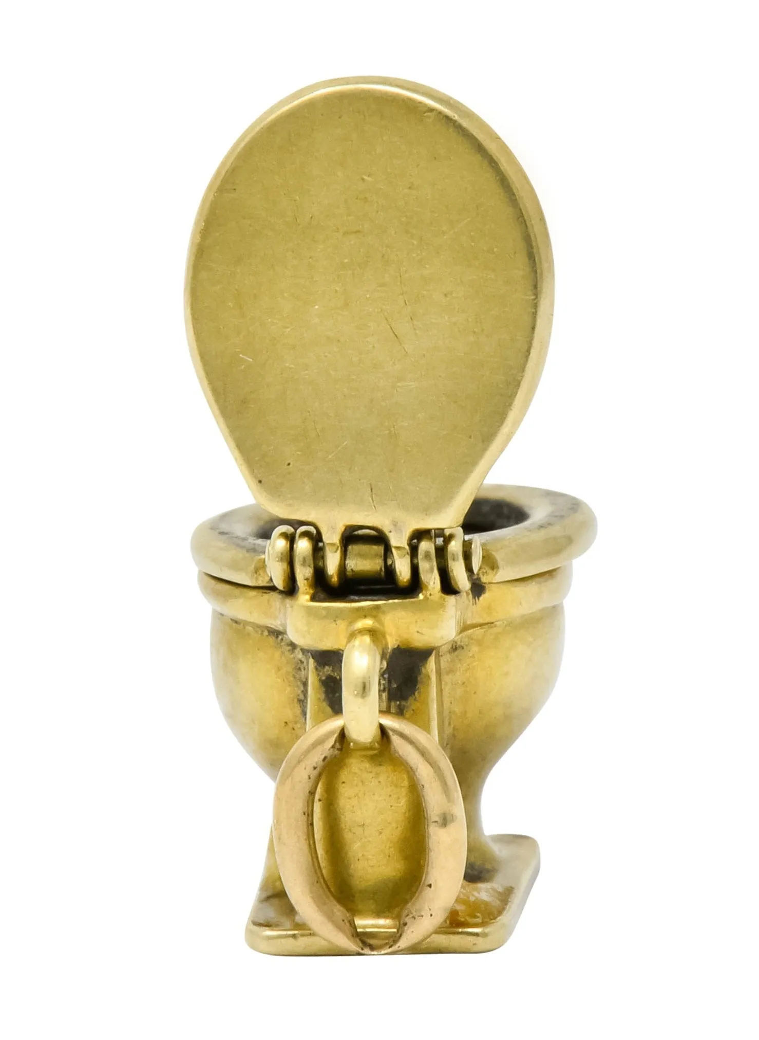 Art Nouveau 14 Karat Gold Articulated Toilet Charm