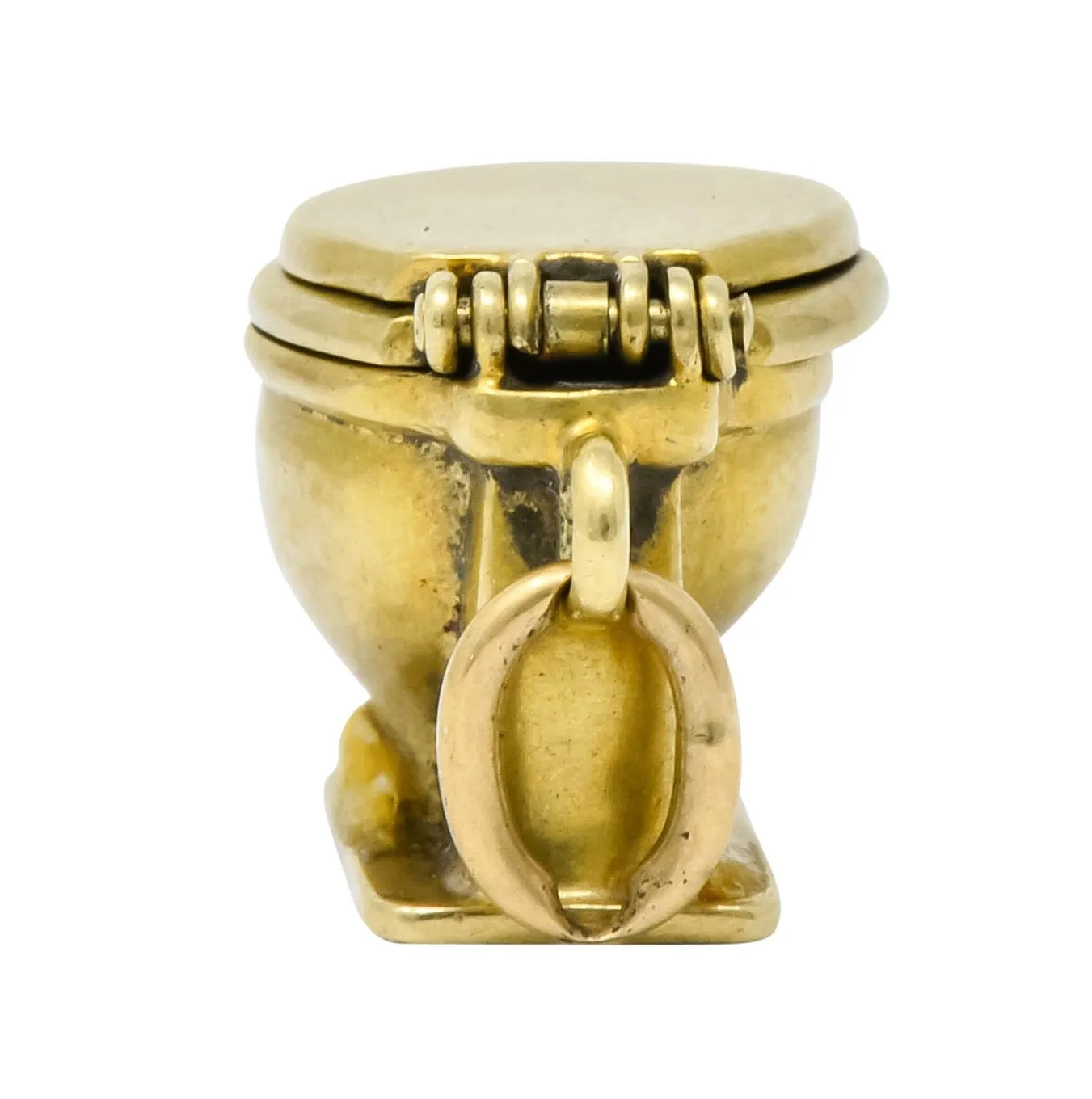 Art Nouveau 14 Karat Gold Articulated Toilet Charm