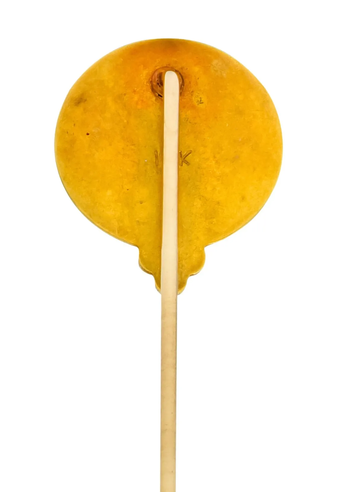Art Nouveau Enamel Diamond Sapphire 14 Karat Gold Empress Stickpin