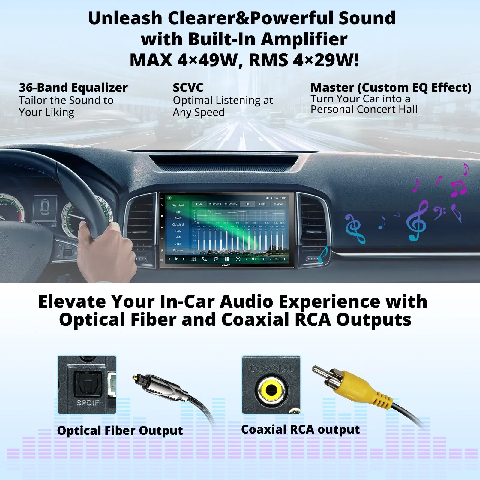 Atoto X10 Wireless Carplay & Android Auto 8GB 128GB X10G2B7E 7inch Double Din Android Car Stereo Talk to ChatGPT AI 4G LTE Dual Phone Connection & BT Dual Cam Input w/Recording GPS Tracker