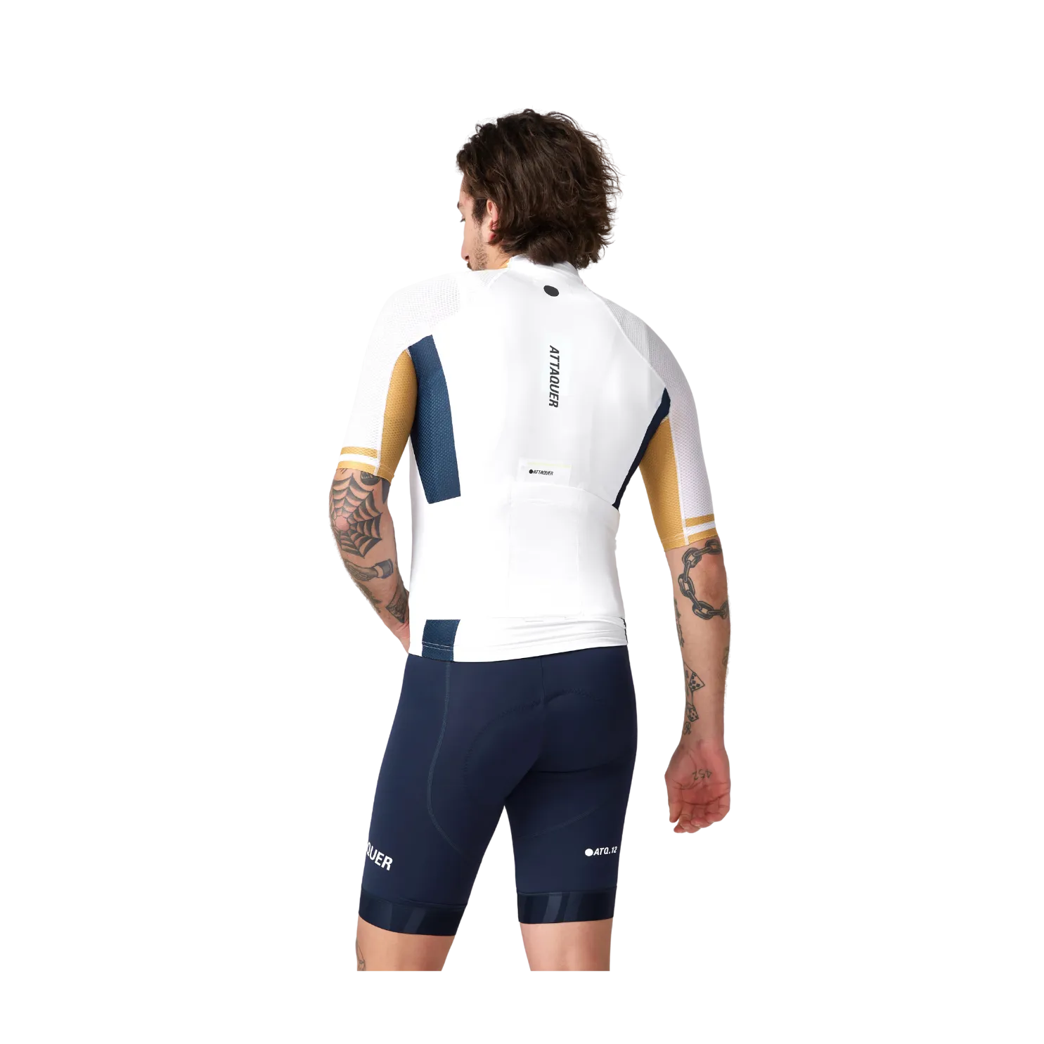 Attaquer All Day Jersey - White/Stripe