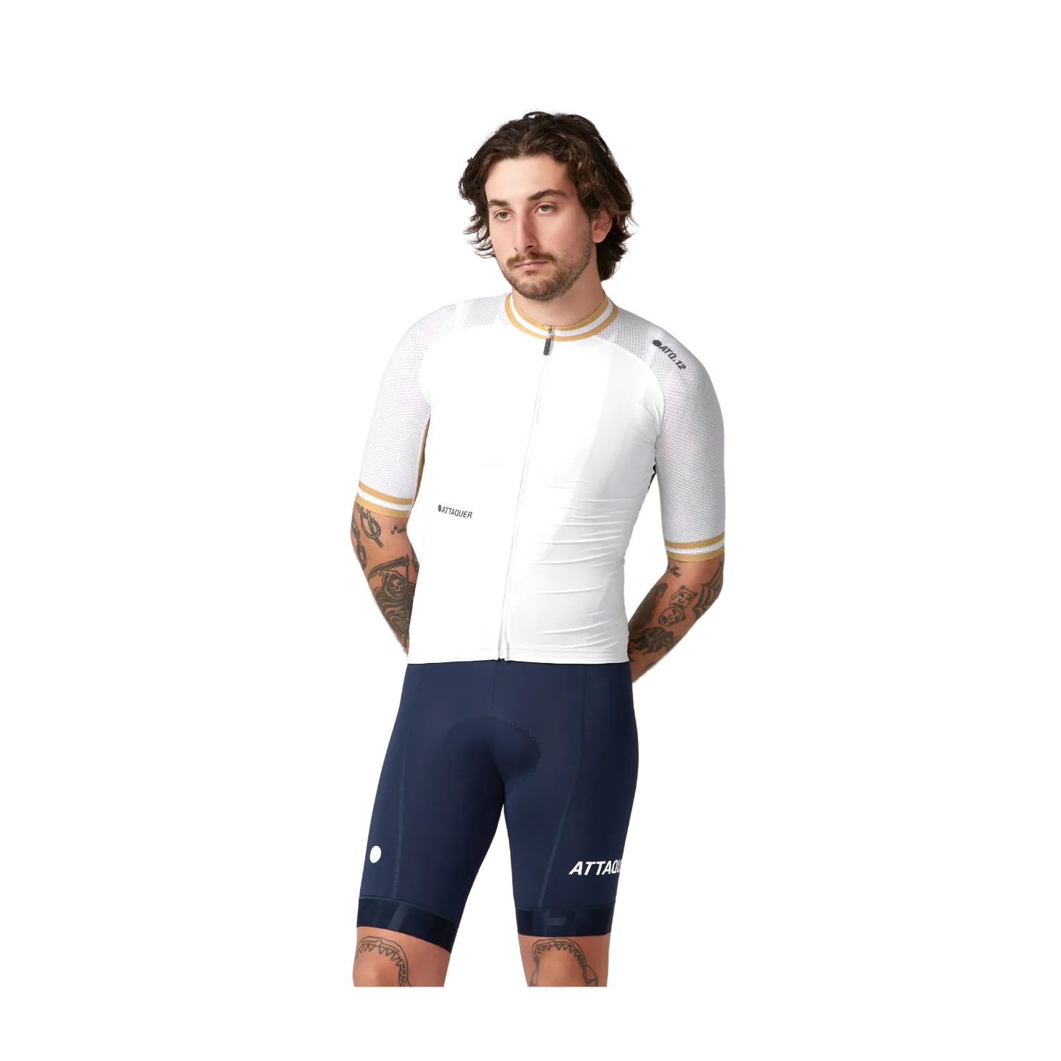Attaquer All Day Jersey - White/Stripe