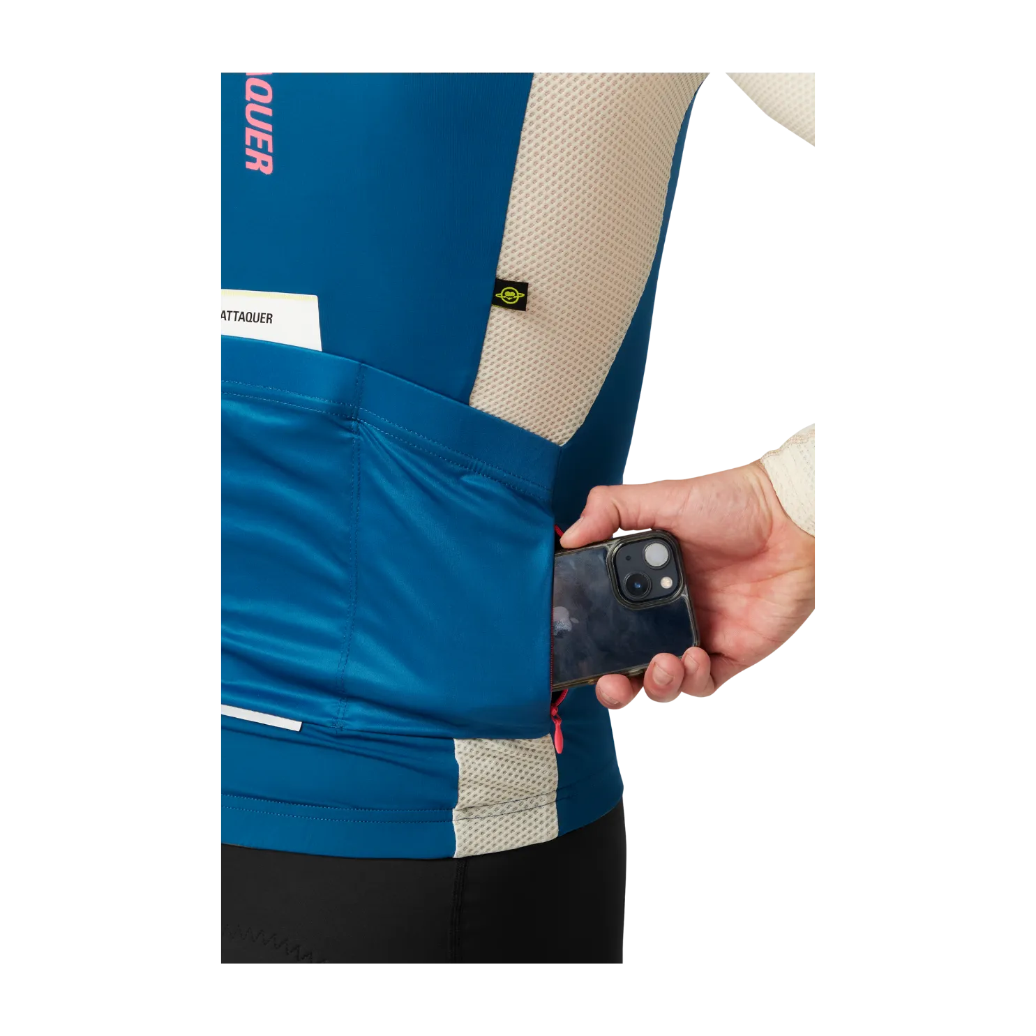Attaquer All Day Summer Long Sleeve Jersey - Blue/Eggshell