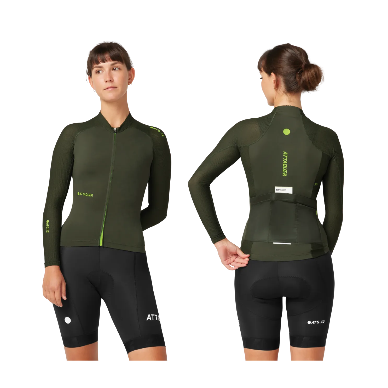 Attaquer Womens All Day Summer Long Sleeve Jersey - Pine